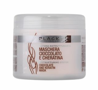 Black Maschera Cioccolato E Cheratina 500ml - vlasová maska s kakaem a keratinem