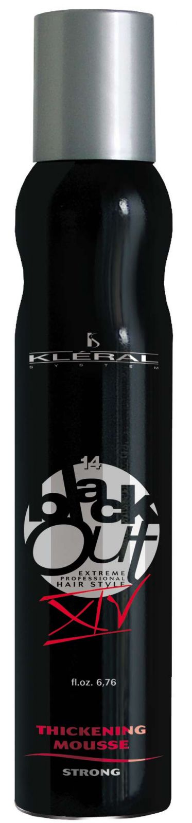 Kléral System Black Out Thickening Mousse Strong XIV 200 ml - pěnové tužidlo na vlasy
