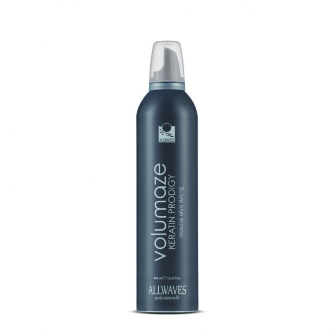 Allwaves Volumaze Keratin Mousse 400 ml - Extra silně tužící objemové tužidlo s keratinem.