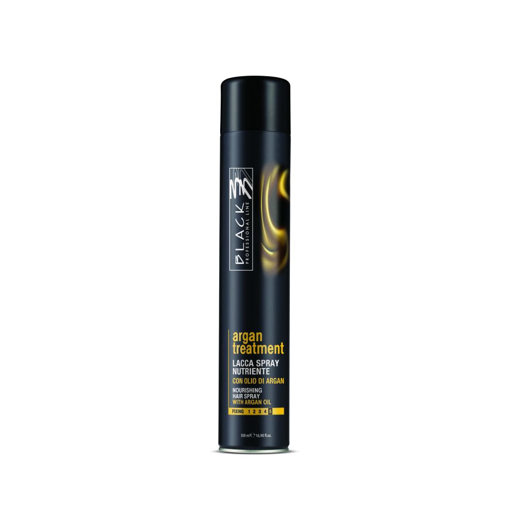 Black Argan Treatment Hair Spray 500 ml - lak na vlasy s arganovým olejem