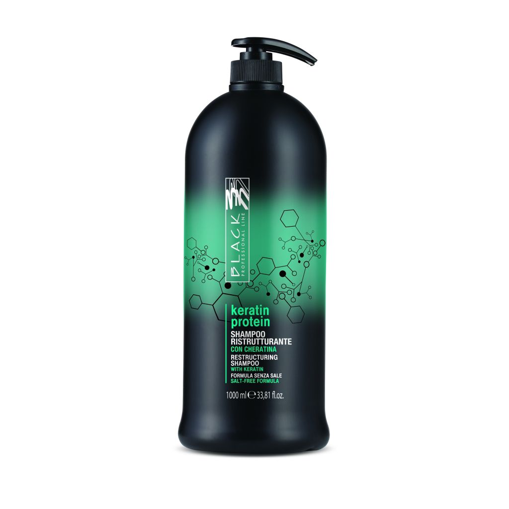 Black Keratin Protein Shampoo Regenerační šampon pro vysílené vlasy 1000 ml