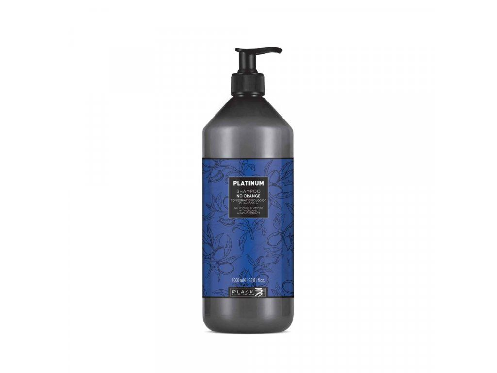 Black Platinum No Orange Shampoo 1000 ml - Šampon pro hnědé a tmavší blond vlasy.
