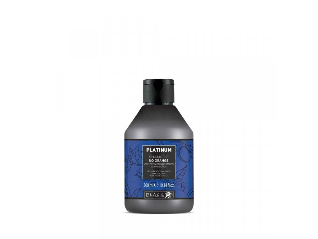 Black Platinum No Orange Shampoo 300 ml - Šampon pro hnědé a tmavší blond vlasy.