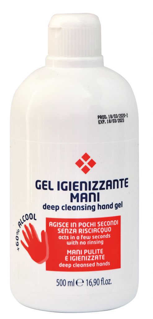 Hygienický antibakteriální bezoplachový gel 500 ml Hluboce čistící gel na ruce s okamžitou účinností. Obsahuje 60% alkoholu.