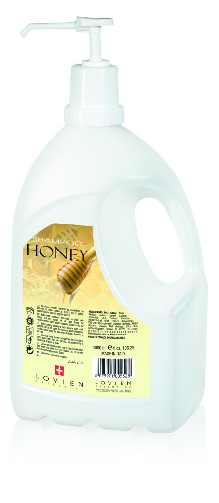 Lovien Honey Shampoo 4000 ml - šampon s extraktem z medu. Hedvábně jemný šampon s extraktem z medu.