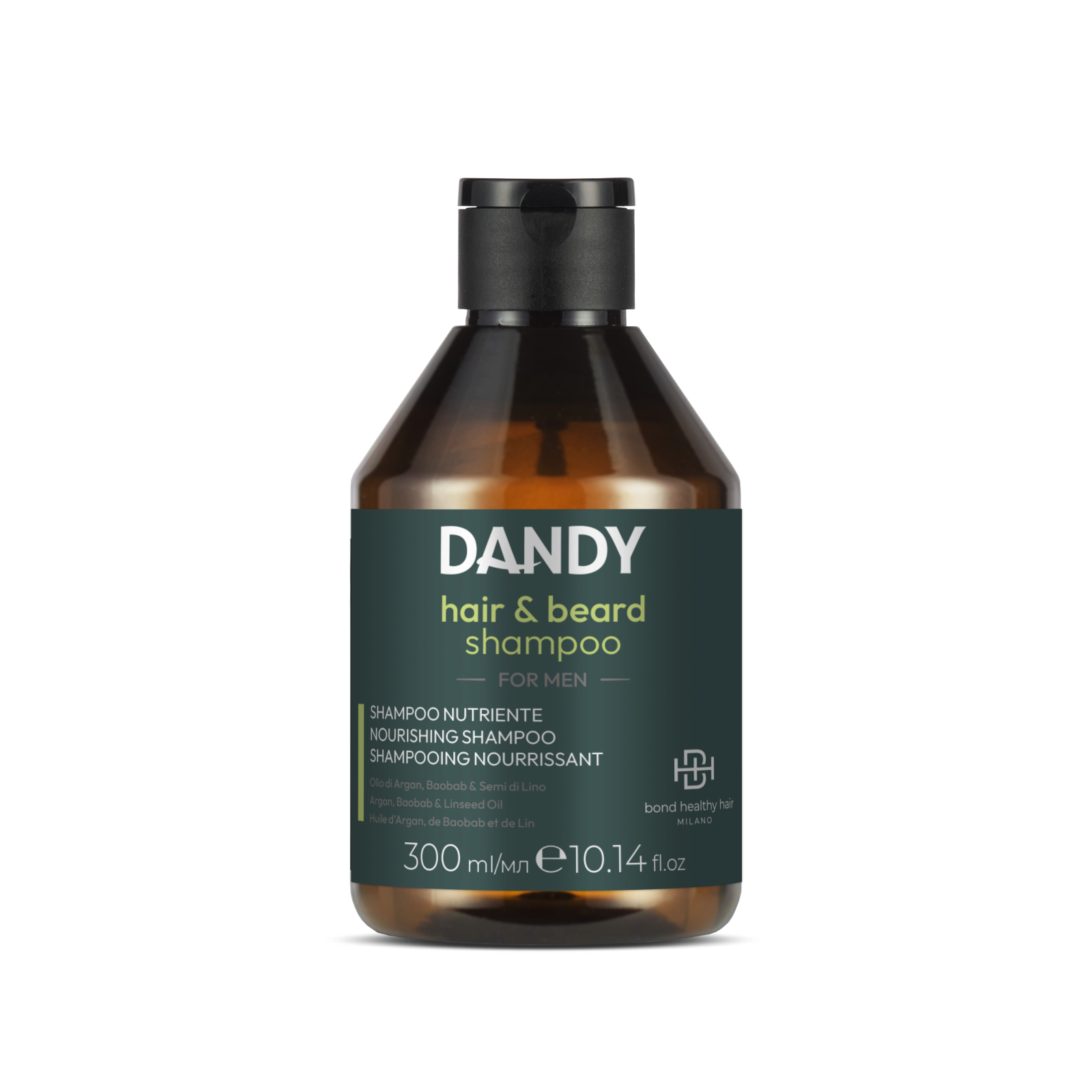 Niamh Hairkoncept Dandy Beard & Hair Shampoo 300 ml - šampon na bradu a vousy Šampon určený pro šetrné mytí vousů a vlasů. Lisap