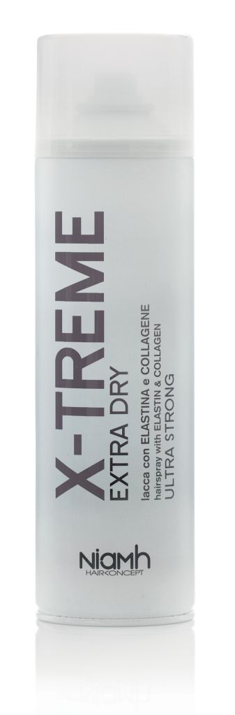 Niamh Hairkoncept X-Treme Extra Dry Hairspray - Lak na vlasy s mimořádnou silou pro extrémní účesy.